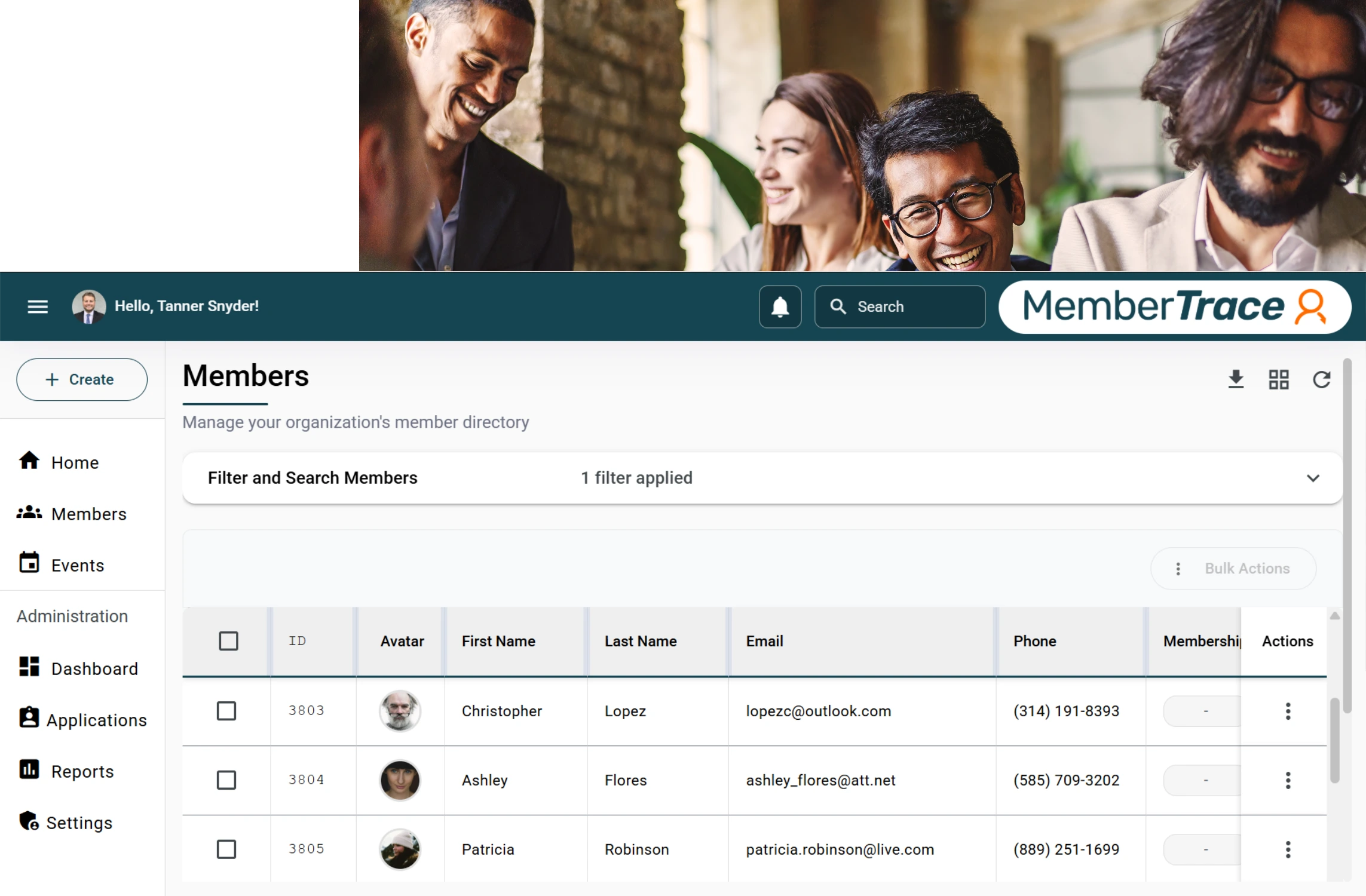 MemberTrace Dashboard